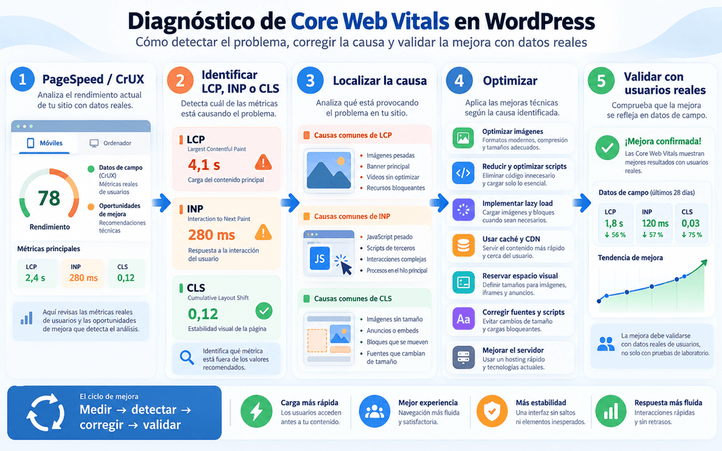 Core Web Vitals WordPress: 9 optimizaciones esenciales para mejorar el rendimiento 2 Core Web Vitals Wordpress